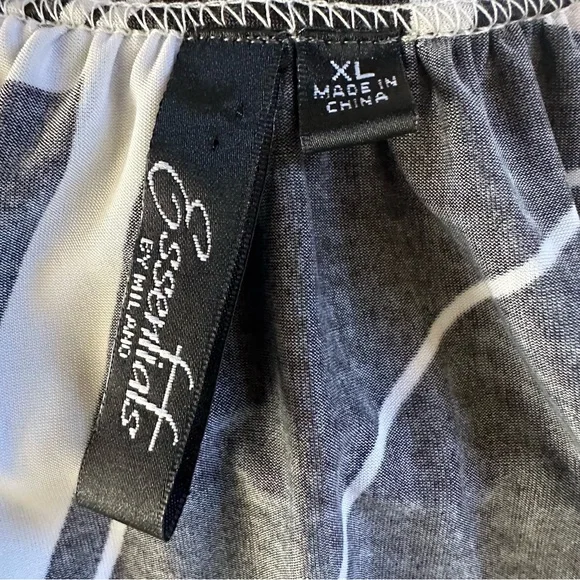 Sandra Darren Black White Abstract Print Short Sleeve Dress XL NWT - Picture 8 of 12